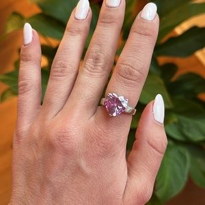 Purple Heart sterling silver ring